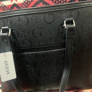 Guess Black Embossed Tote Bag